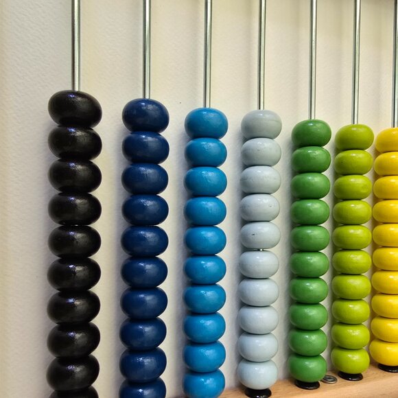 IKEA Mula Wooden Abacus 1990s, Bright rainbow, Fold-Up, Math Elementary Counting - Picture 3 of 14